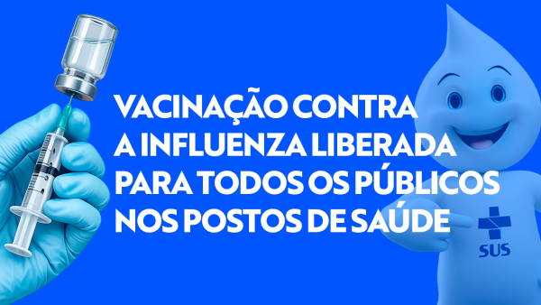 Foto da Notícia Vacinação contra a Influenza está aberta para todos os públicos nos postos de saúde
