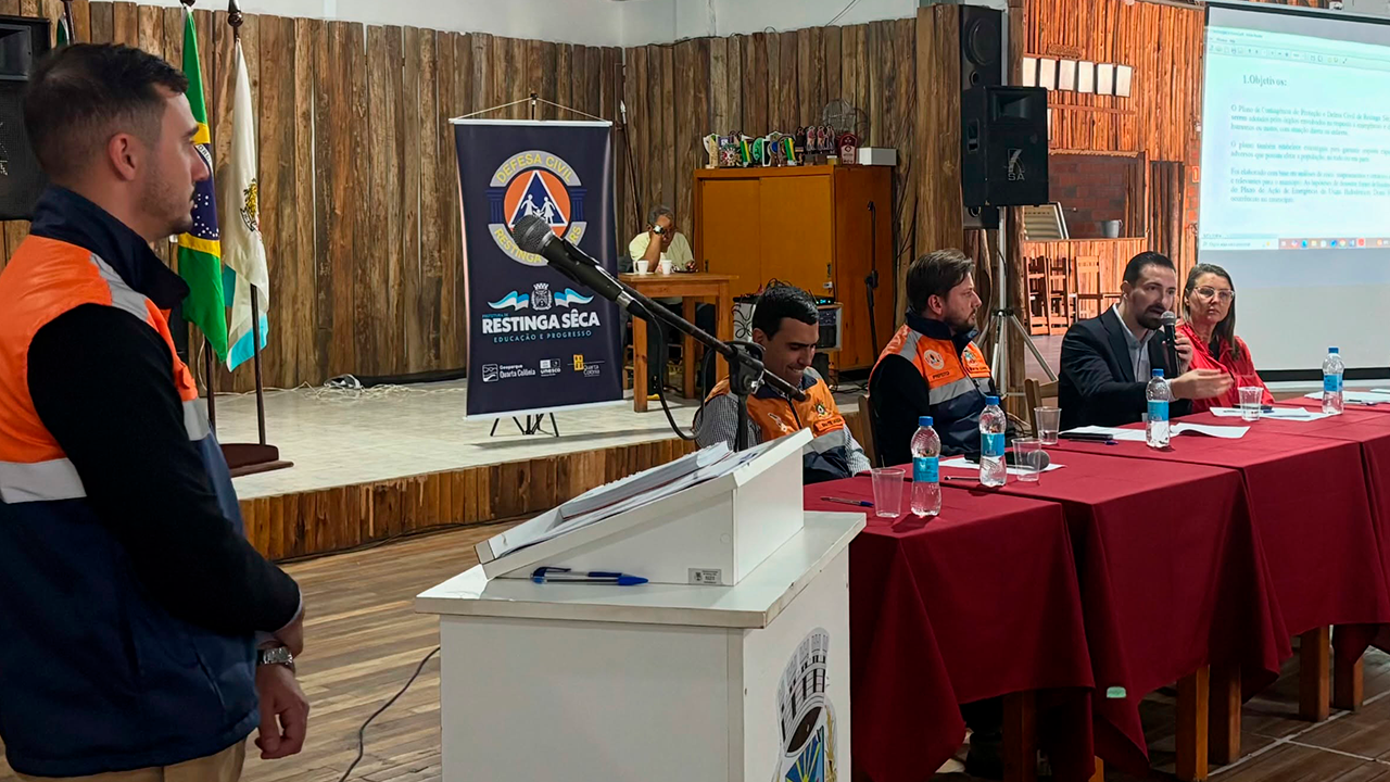 PREPARA RESTINGA | 1º Encontro Anual de Atualização do Plano de Contingência Municipal fortalece ações de prevenção e resposta a emergências